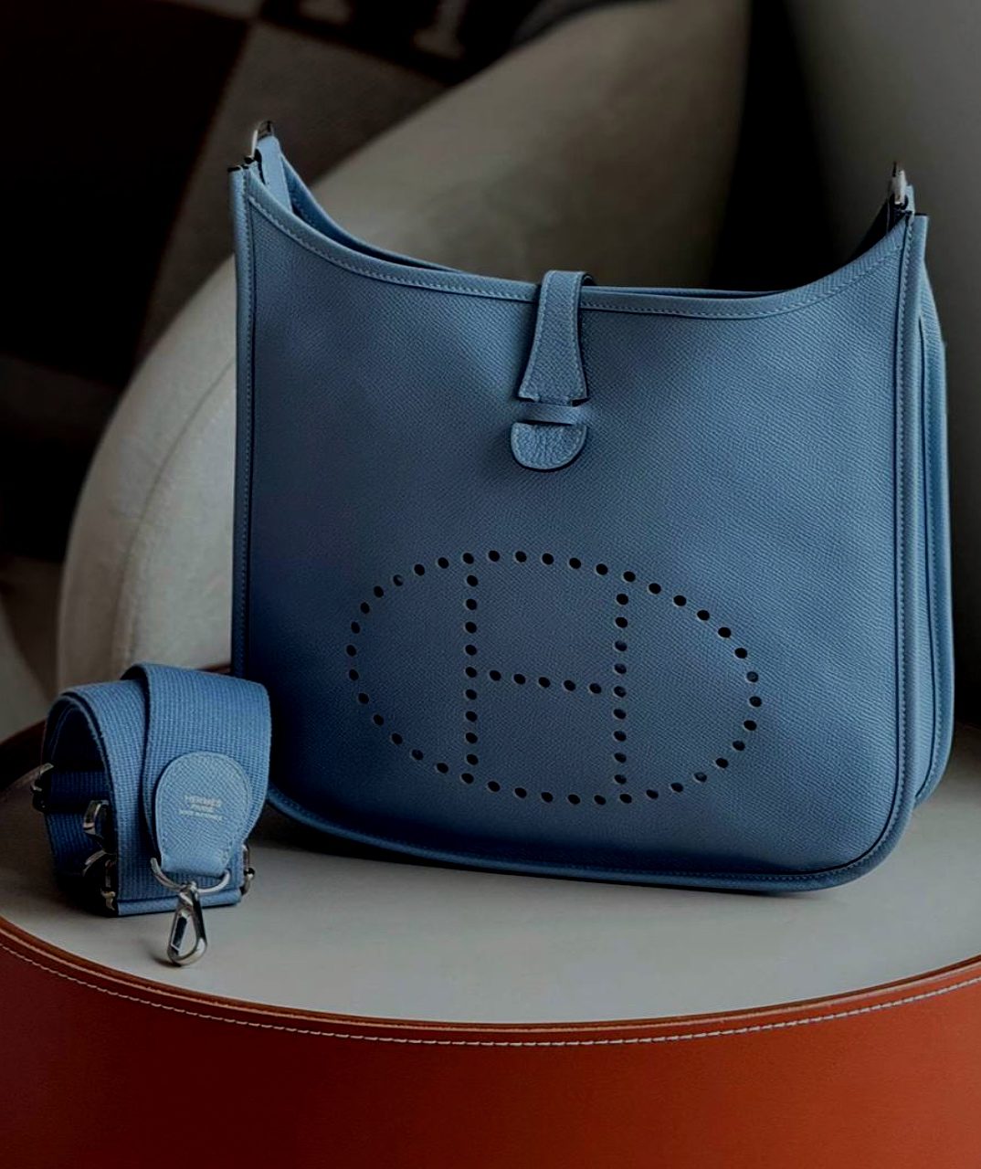 Сумка Hermes Evelyn (Blue Lin) - photo 1